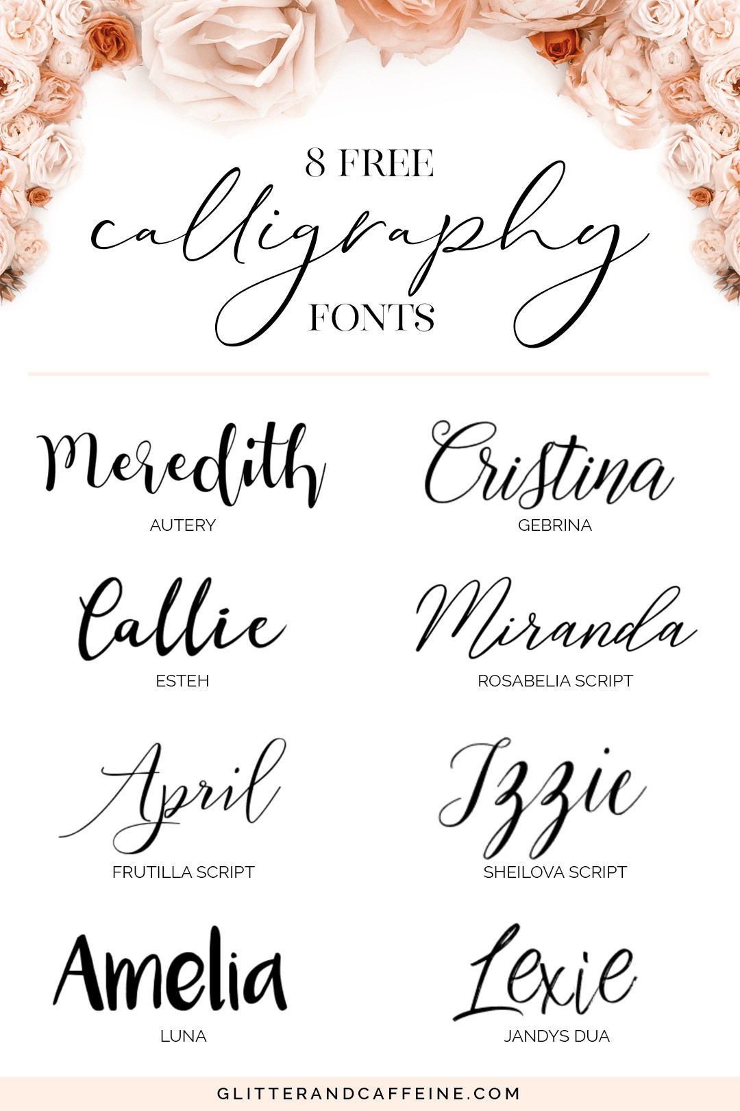 free calligraphy fonts printable